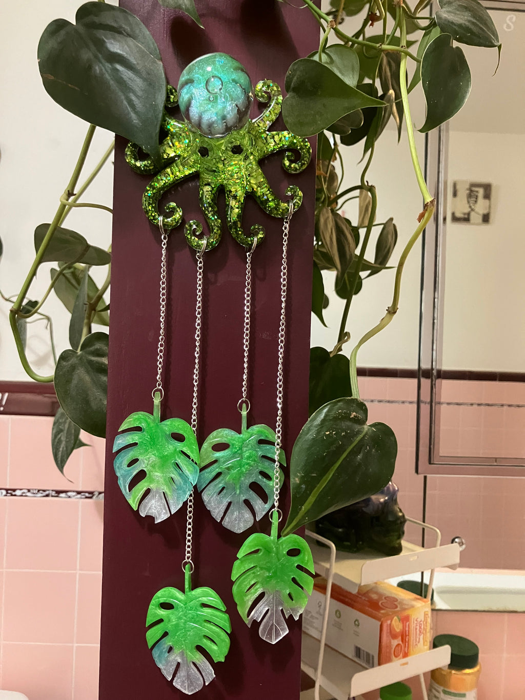 Octopus plant wall hanging