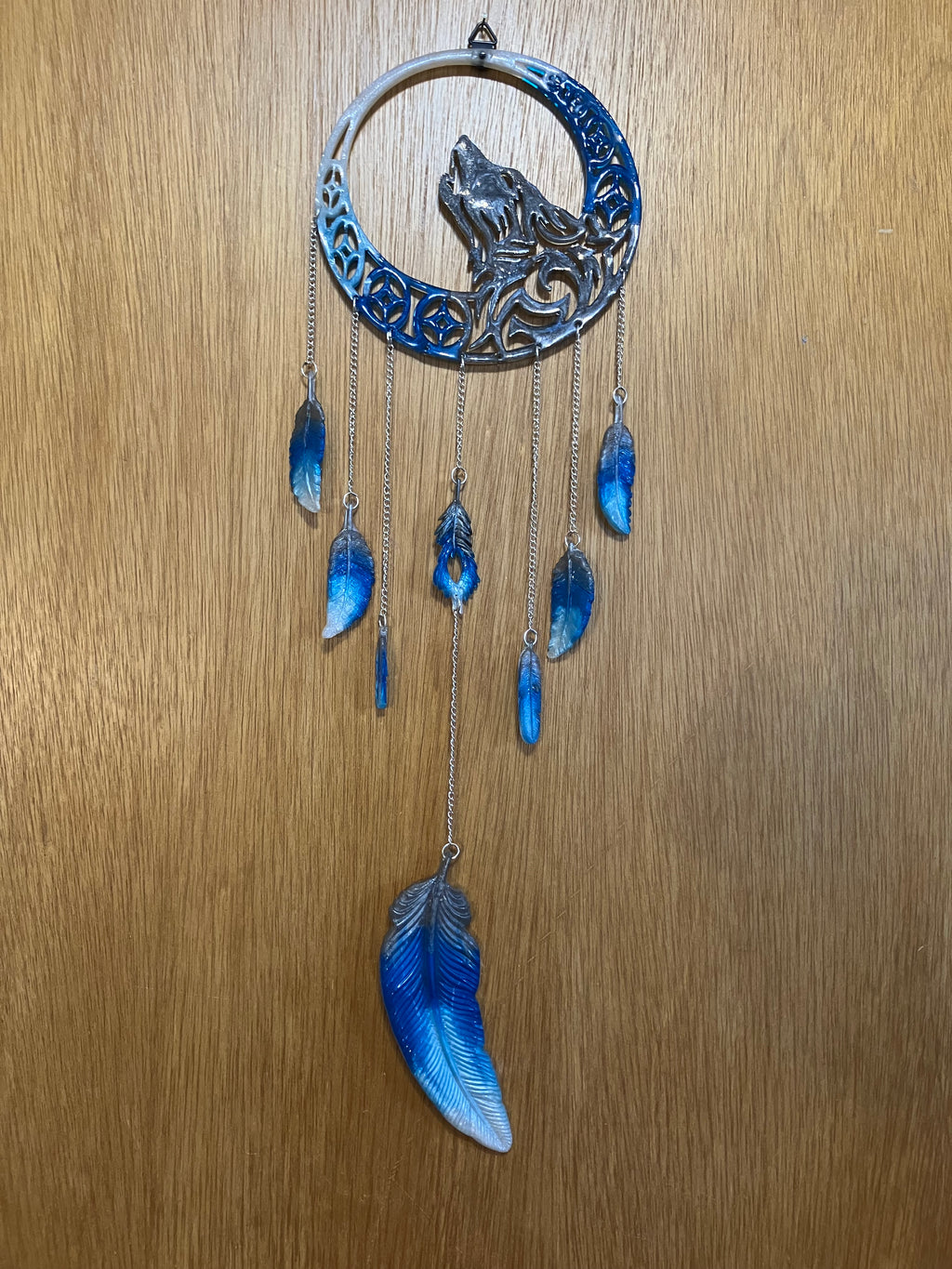 Wolf moon wall hanging