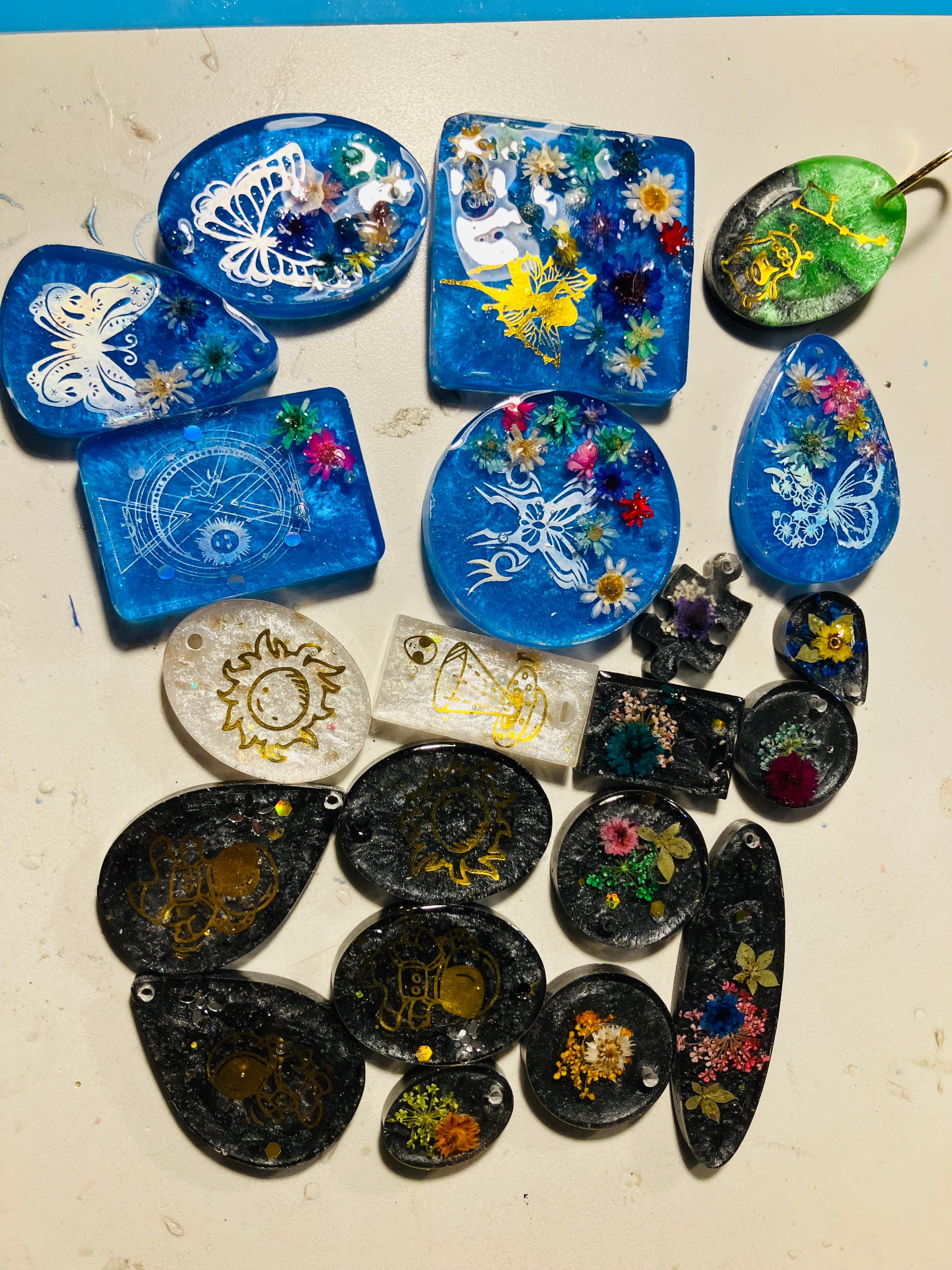 Pendants keychains earrings!!