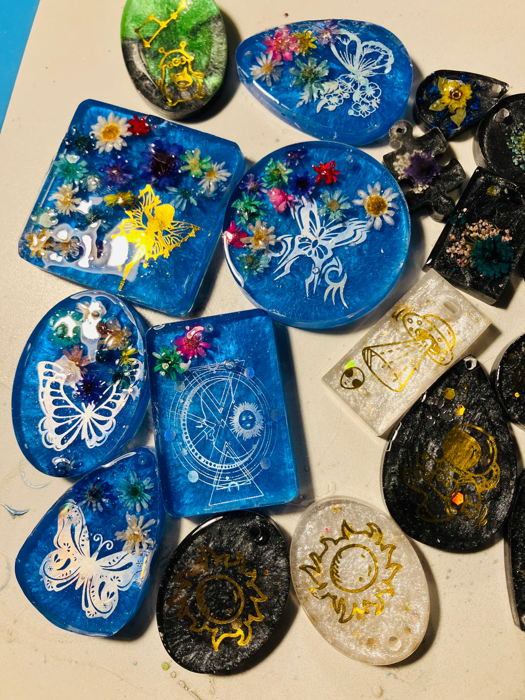 Pendants keychains earrings!!