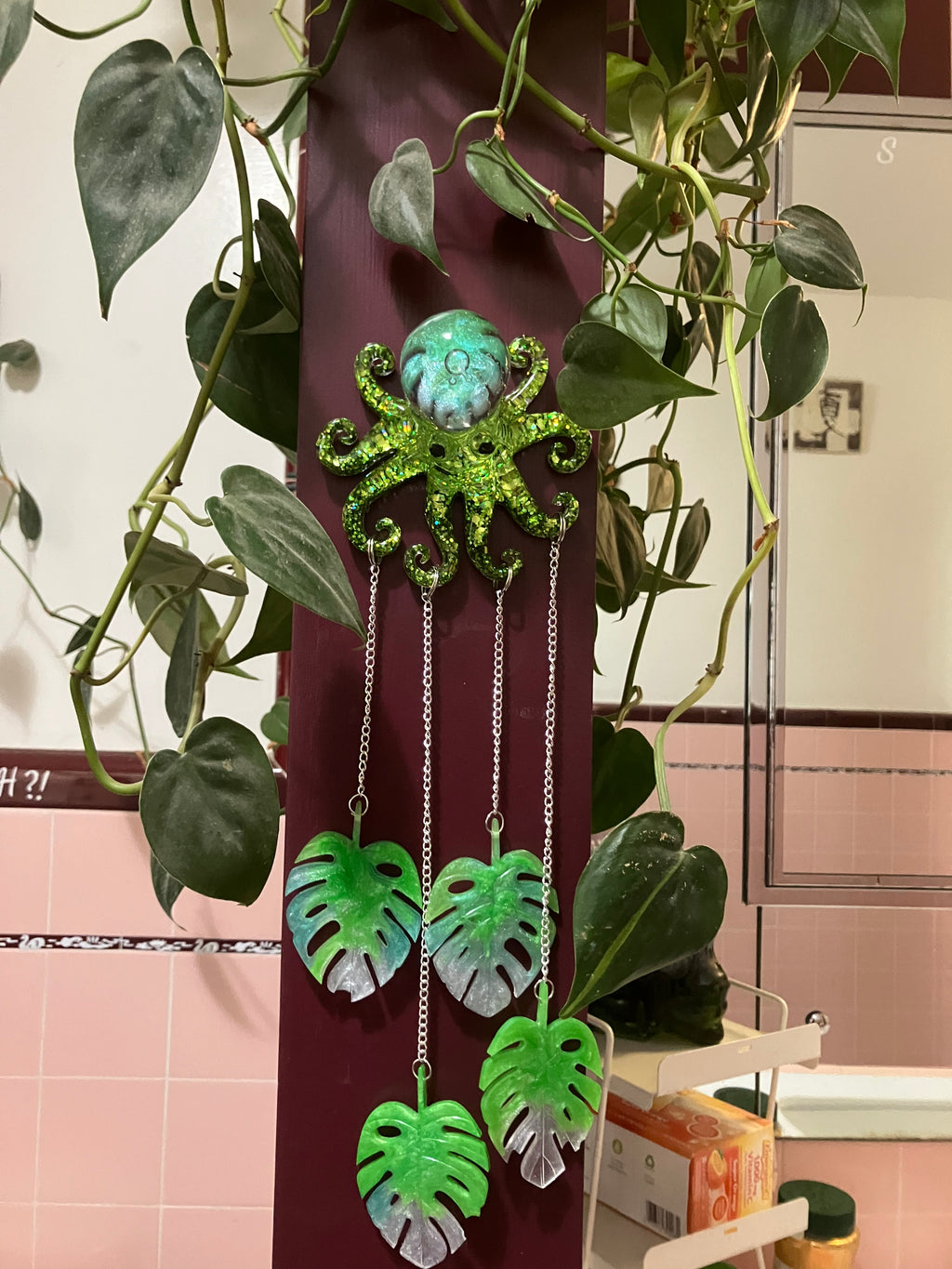 Octopus plant wall hanging