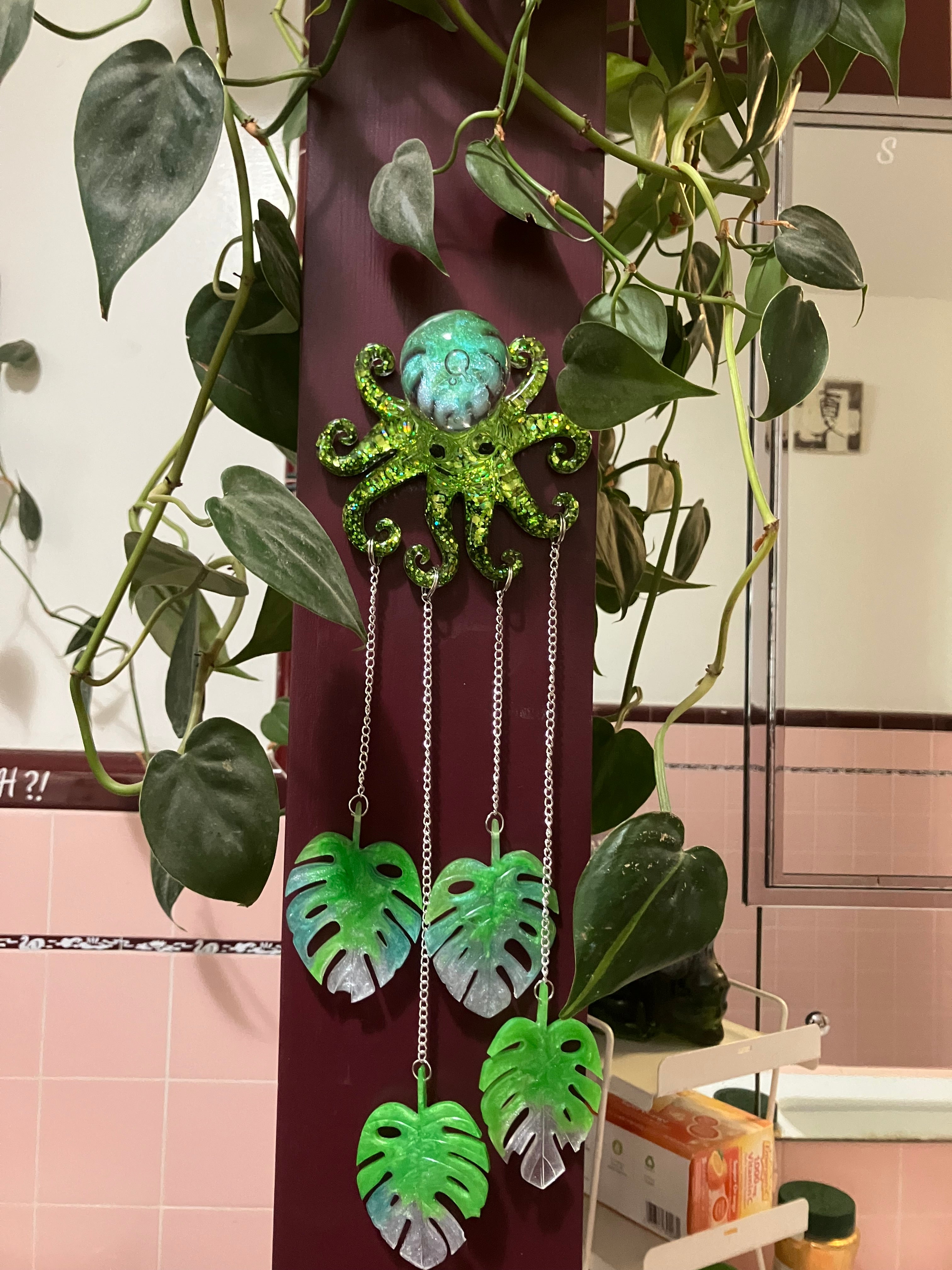 Octopus plant wall hanging