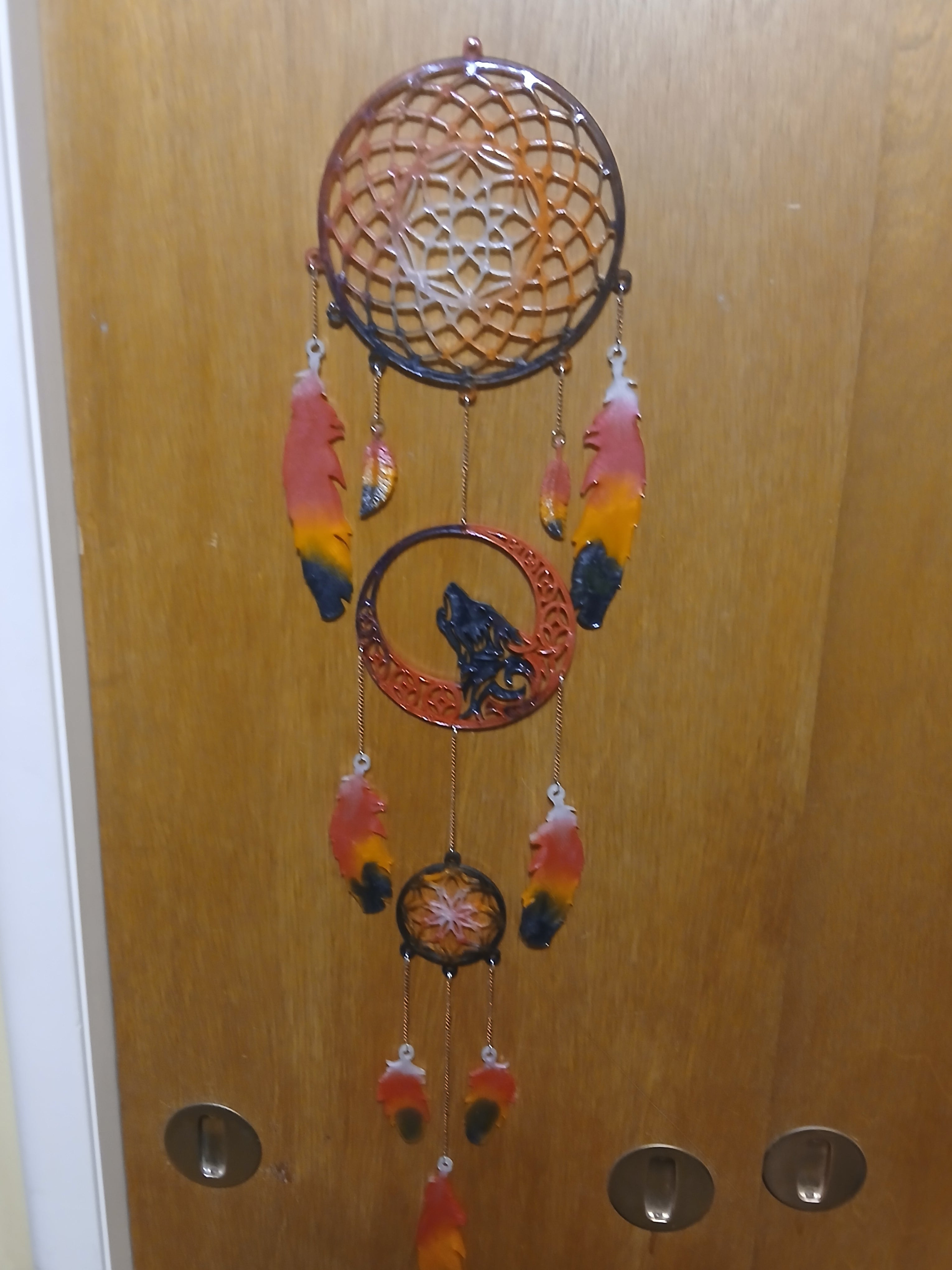 Large dream catchers with Wolf moon
