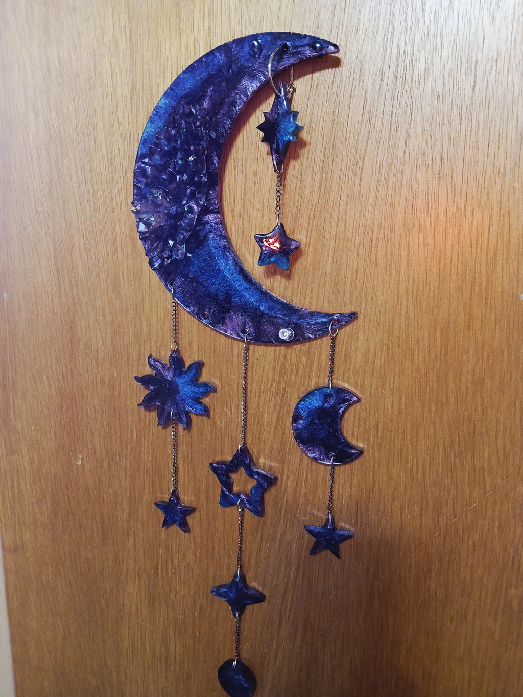 Crystal moon wall hanging