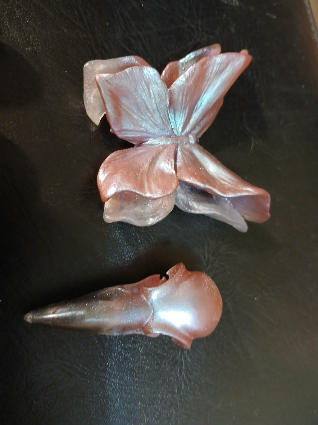 Butterfly and raven skull magnets